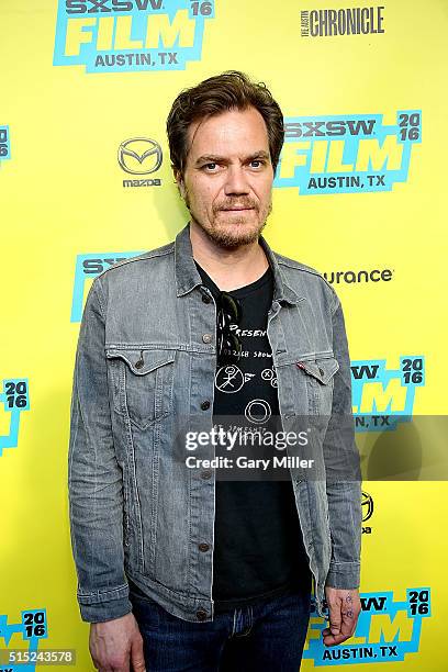 Michael Shannon attends the premiere of his film "Midnight Special" at the Paramount Theater during the South by Southwest Film Festival on March 12,...