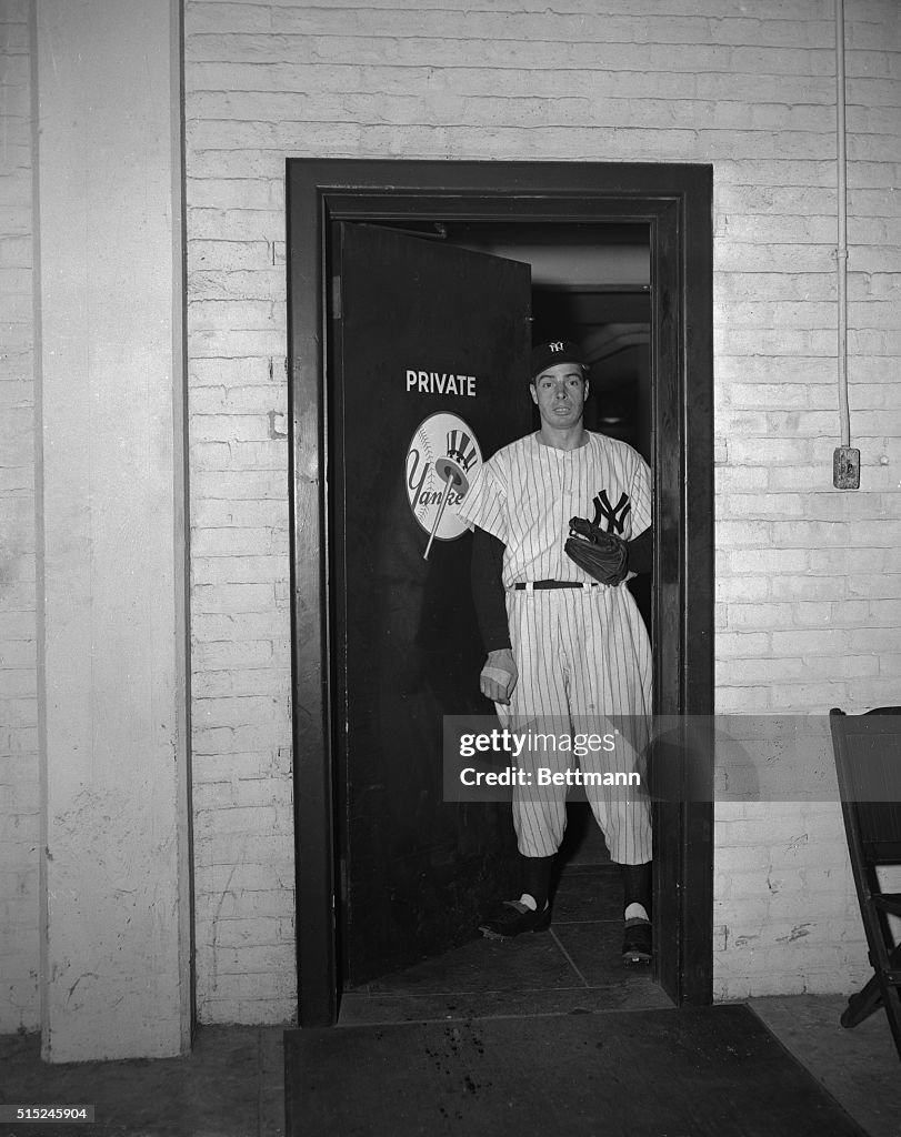 Joe DiMaggio on his Way to Practice