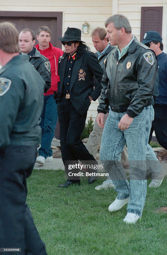 Michael Jackson Leaving Ryan White's House