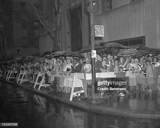 Babe Ruth's Funeral Procession. "They waited in the rain outside the Cathedral...Some 70,000 of Ruth's numberless friends. There to say a last...