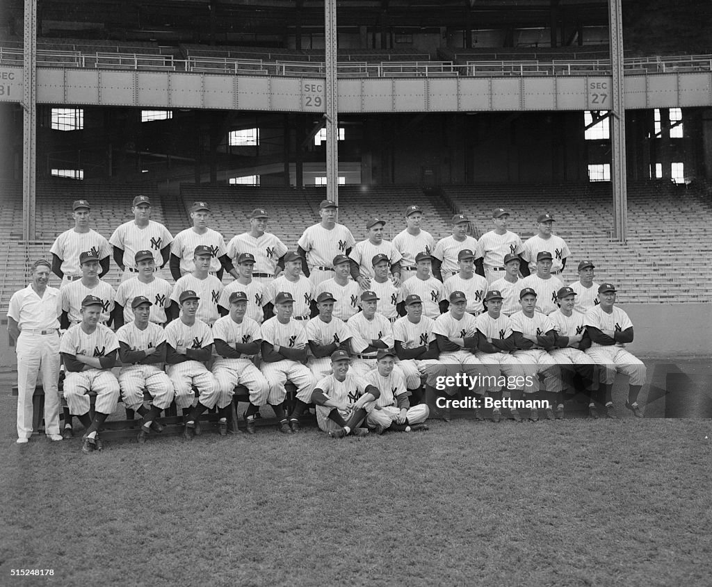 Yankees Posing For Group Portrait
