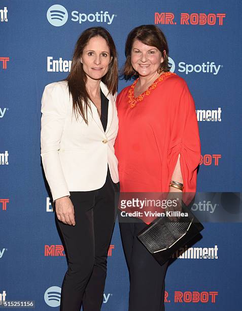 Of Marketing & Digital at USA Networks Alexandra Shapiro and SVP of Brand Marketing at USA Networks Colleen Mohan attend a dinner hosted by...