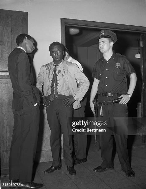 New York, New York: Musician Arrested. West 54th Street Station House---18th Precinct. Miles Davis of 881 10th Avenue, a trumpeter now appearing in...