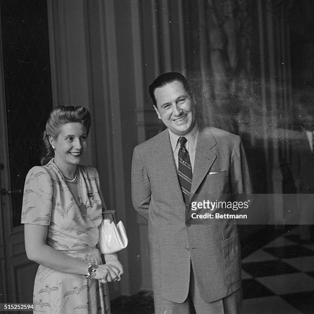 President of Argentina 1946-55. With his wife Evita.