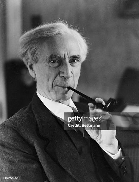 Bertrand Arthur William Russell, , an English mathematician and philosopher is shown here. He won the Nobel Prize for Literature, and was imprisoned...