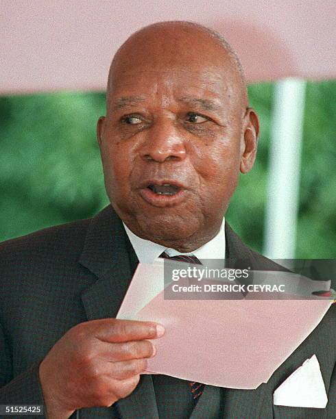 File photo taken in May 1989 in Blantyre shows former dictator of Malawi, Kamuzu Banda. Banda died late 25 November at a clinic in Johannesburg where...