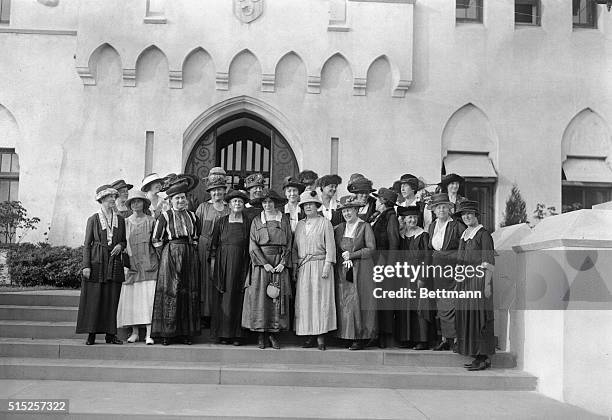 Prominent suffrage leaders attended the conference which was held at the home of Mrs. O. H. Belmont. The conference was called by Miss Alice Paul,...
