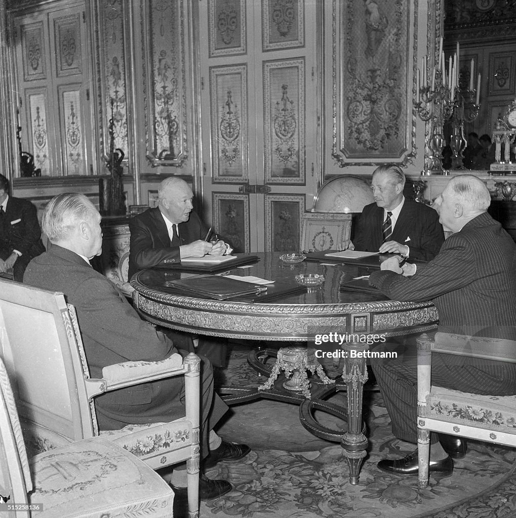 Big Four Leaders at Western Summit Meeting