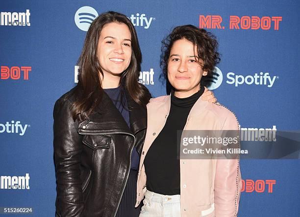 Actresses Abbi Jacobson and Ilana Glazer attend a dinner hosted by Entertainment Weekly celebrating Mr. Robot at the Spotify House in Austin, TX...