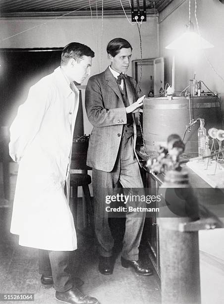 Photo shows Professor Theodore Svenberg of Upsala University, Sweden, who has been awarded the 1926 Nobel Prize in Chemistry for his work on the...