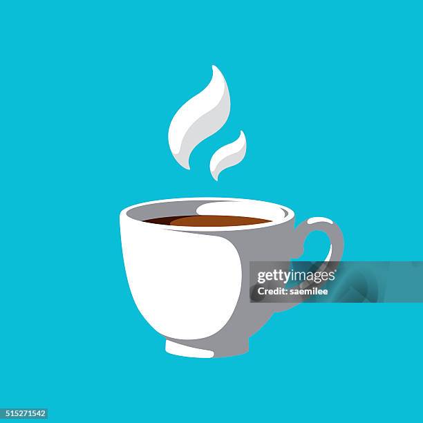 coffee kaffeetasse - dampf stock-grafiken, -clipart, -cartoons und -symbole