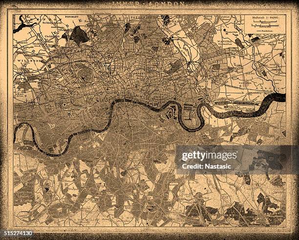 london city map - greater london stock illustrations