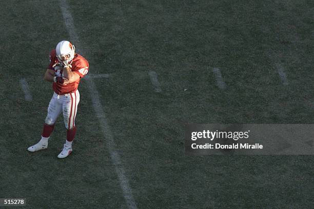 Pat Tillman of the Arizona Cardinals during the game against the Washington Redskins Sun Devil Stadium in Tempe, Arizona. The Redskins won 20-10....