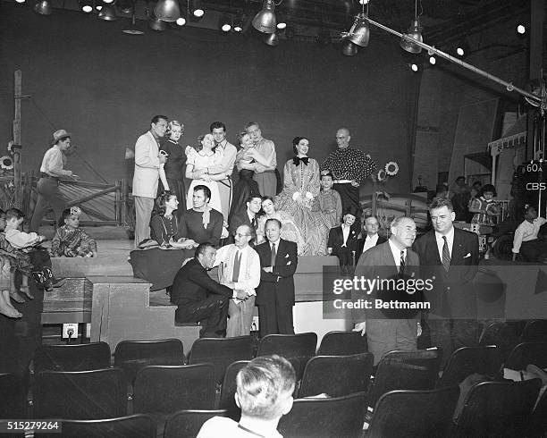 New York, New York- Picture shows the rehearsal for the Rogers & Hammerstein TV spectacular.