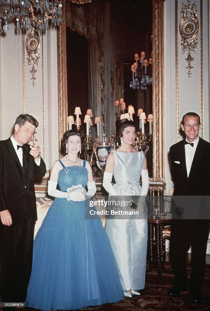 John F. Kennedy and Queen Elizabeth II