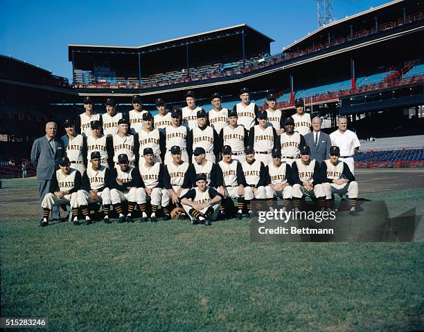 Pittsburgh Pirates, 1960. Pittsburgh, Pa.: This is the 1960 group picture of the Pittsburgh Pirates. Front row, left to right: Smoky Burgess; Gene...