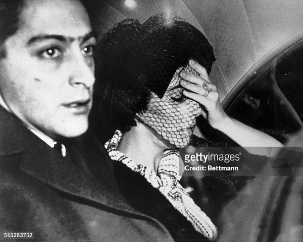 Elizabeth Taylor and her stepson Mike Todd, Jr. Arrive in Chicago for the funeral of her third husband Mike Todd who died in a plane crash near...