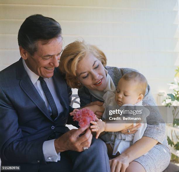 Beverly Hills, California: Singer Patti Page, and her husband, Charles O'Curran, proudly introduce their 6 1/2-month-old adopted daughter, Kathleen...