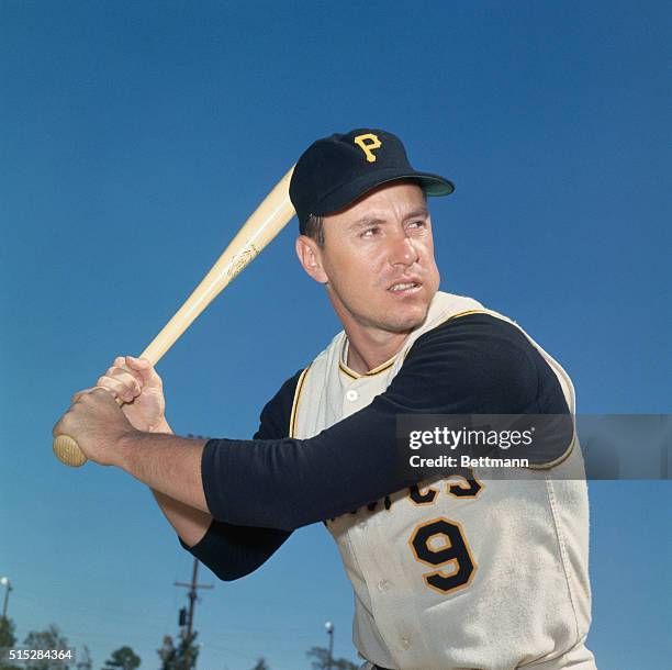 Pittsburgh Pirate Bill Mazeroski with Bat