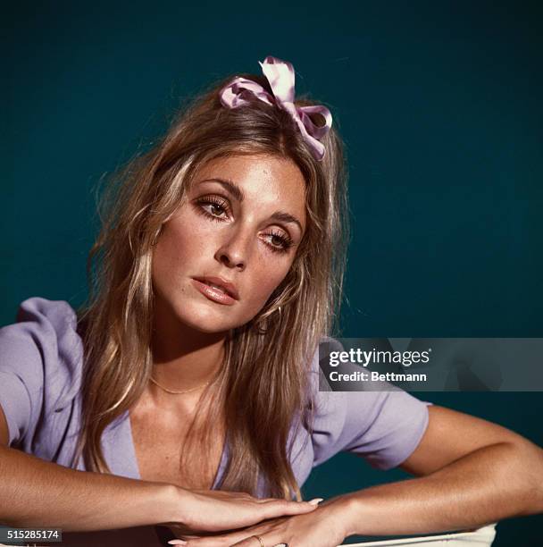 Hollywood, California: Miscellaneous studio publicity photo of actress Sharon Tate, who was found slain August 9th in the Bel Air home of her...