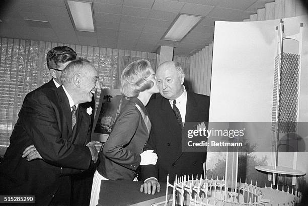 America's Junior Miss Diane Sawyer of Louisville, Ky., James A. Farley, chairman of the board of the Coca-Cola Export Corporation, Robert Moses, and...