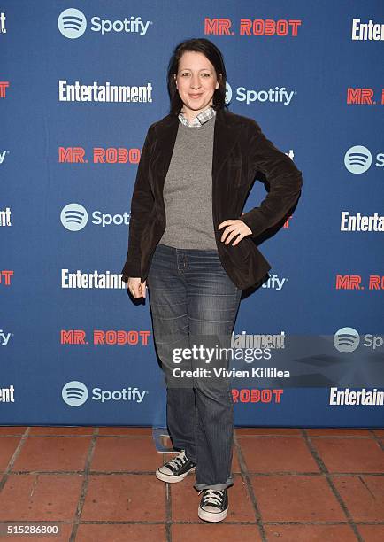 Producer Elisa Pugliese attends a dinner hosted by Entertainment Weekly celebrating Mr. Robot at the Spotify House in Austin, TX during SXSW on March...