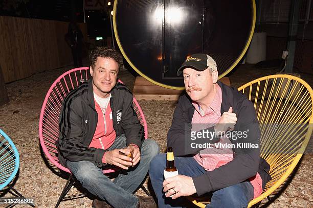 Actors Matt Besser and Matt Walsh attend a dinner hosted by Entertainment Weekly celebrating Mr. Robot at the Spotify House in Austin, TX during SXSW...