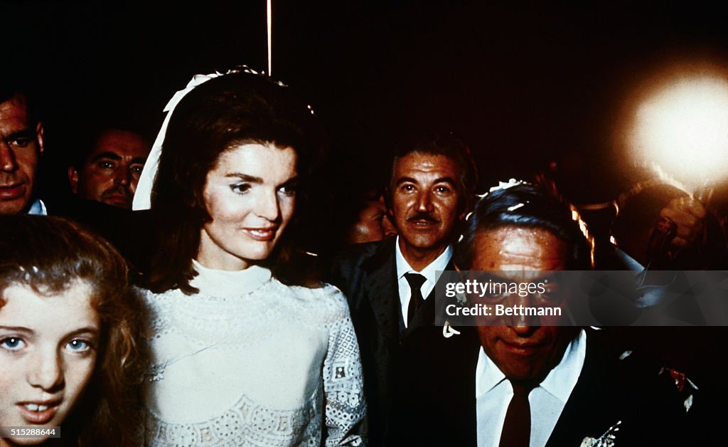Aristotle Onassis and Jacqueline Onassis in Wedding Attire