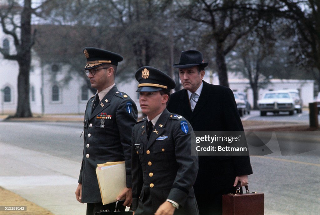 William Calley Arriving at Trial