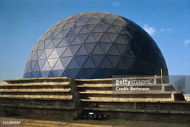 Osaka, Japan: View of the black dome of the West Pavilion at Expo '70, due to open March 15th.