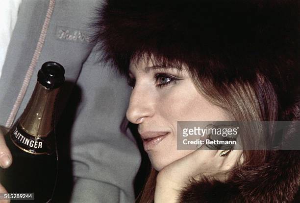 Actress and singer Barbra Streisand received the Cue Magazine "Entertainer of the Year" award at the Hotel Pierre.