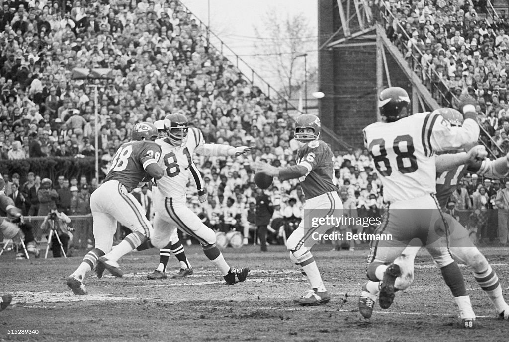 Len Dawson with Ball During Super Bowl Game