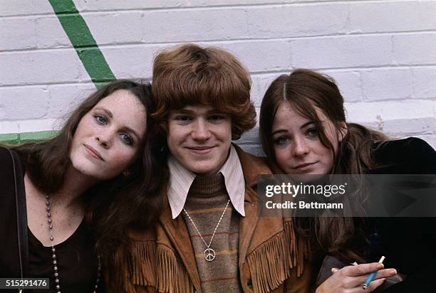 Toronto, Canada: Tisa Farrow , sister of Mia Farrow and daughter of Maureen O'Sullivan, shown with costars Don Scardinao, and Trudy Young on set of...