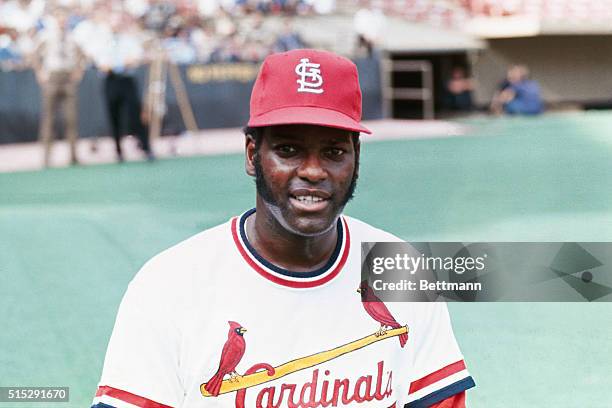 Here is a head and shoulders portrait of St. Louis Cardinal's pitcher, Bob Gibson.