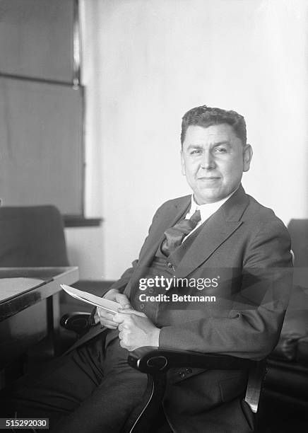 New York: Mexican Finance Minister Here To Arrange Loan. Adolfo De La Huerta, Mexican Minister of Finance at his office in New York. He is expected...