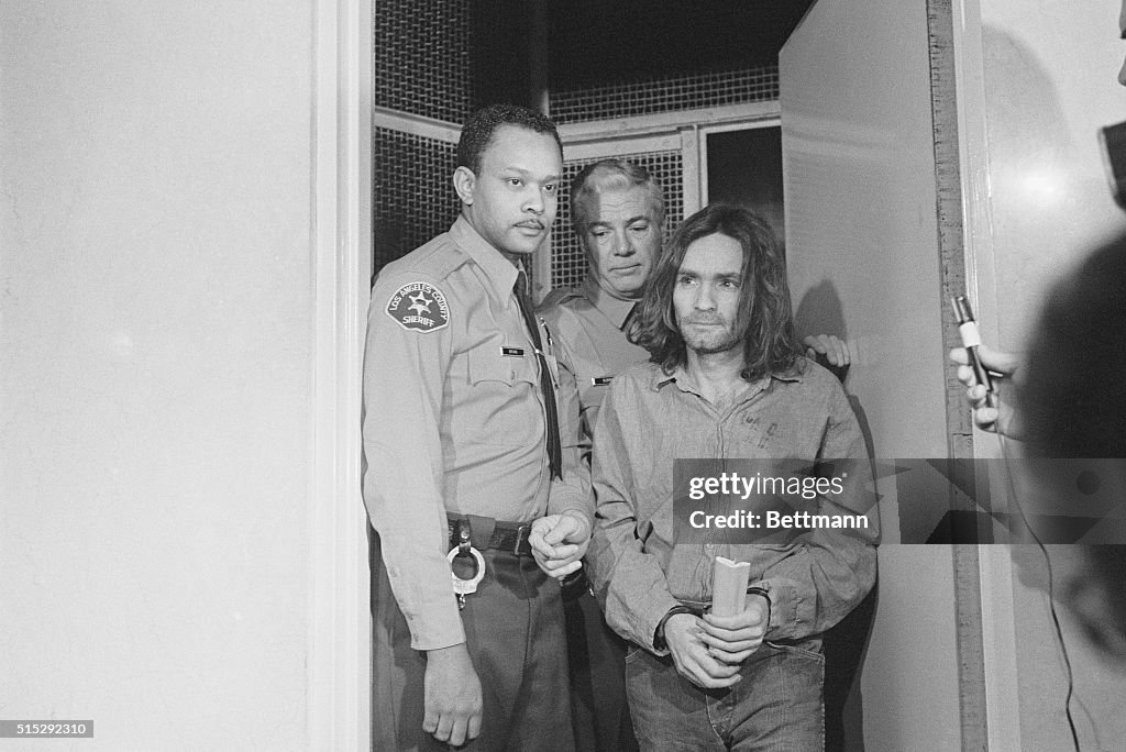 Charles Manson Being Escorted to Court