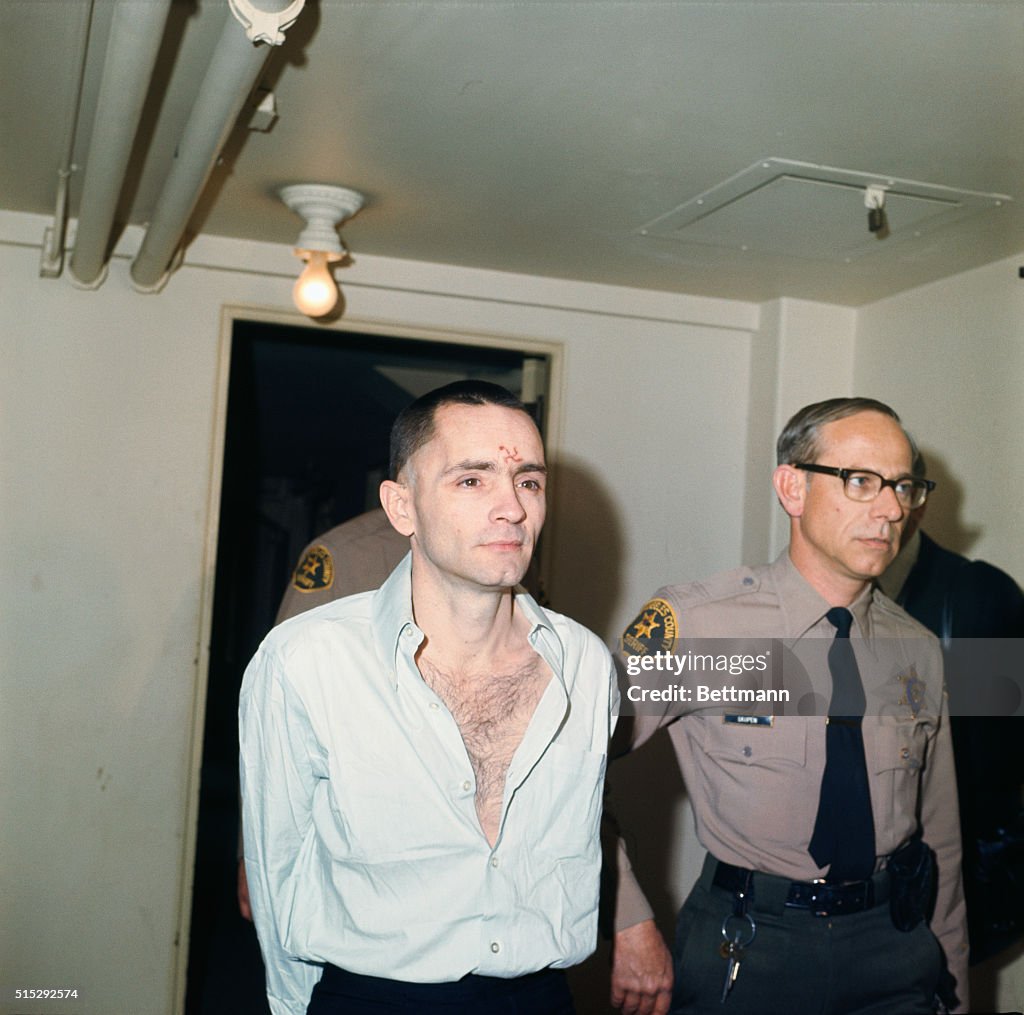 Charles Manson Arriving in Court
