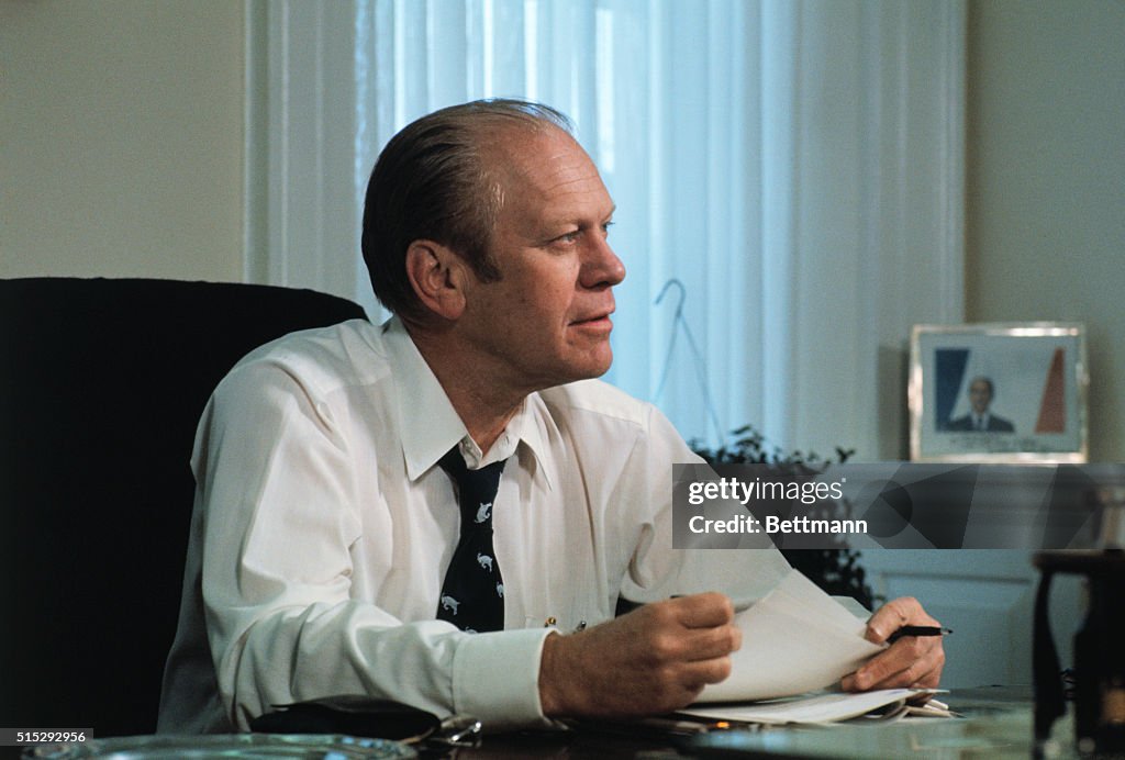 Side View Of President Gerald Ford