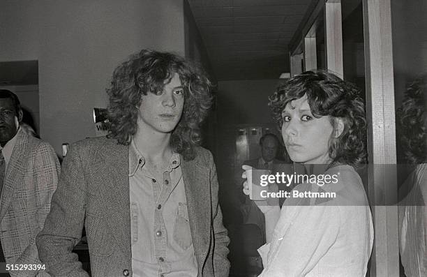 Paul Getty II Grandson of the man reputed to be the world's wealthiest, is shown with his wife, Martine at Los Angeles Civil Court, after he turned...