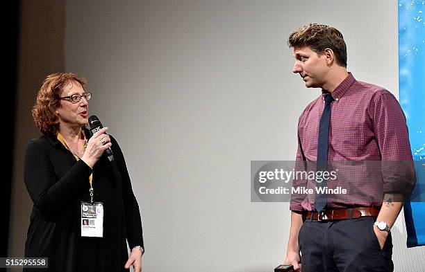 Film Festival Director Janet Pierson and director Jeff Nichols attend the screening of "Midnight Special" during the 2016 SXSW Music, Film +...