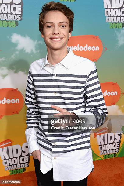 Actor Jace Norman attends Nickelodeon's 2016 Kids' Choice Awards at The Forum on March 12, 2016 in Inglewood, California.