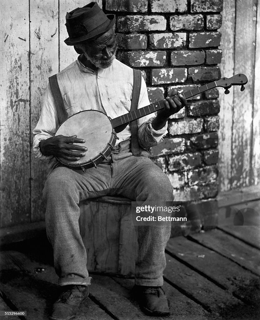 African American Banjo Strummer