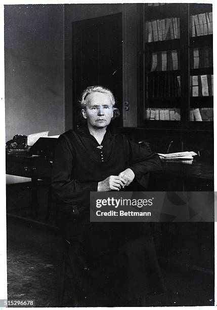 Portrait of Madame Marie Curie , physical chemist. Undated photograph.