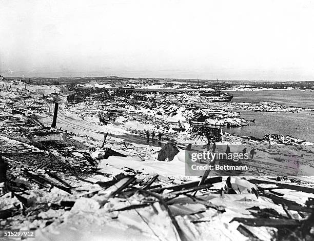 Halifax, Nova Scotia, Canada-General view of the remains of the explosion at Halifax.