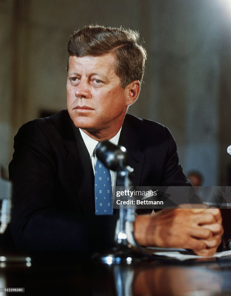 President John F. Kennedy on First Day in Office