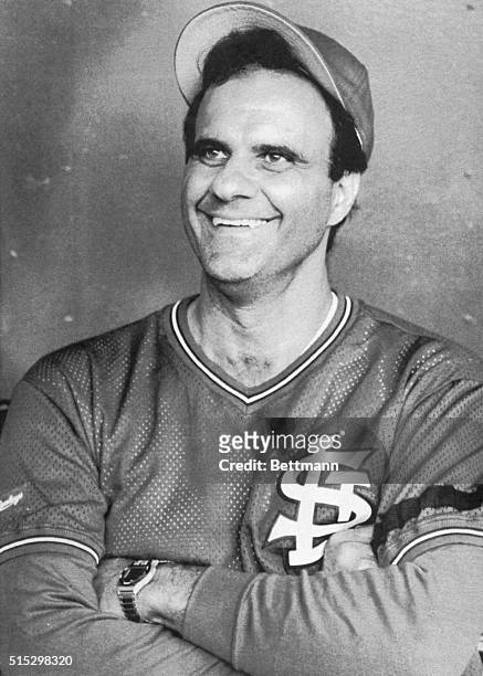 Philadelphia, Pennsylvania- Joe Torre, the new manager for the St. Louis Cards smiles during a pre-game interview. Torre, signed a contract to manage...