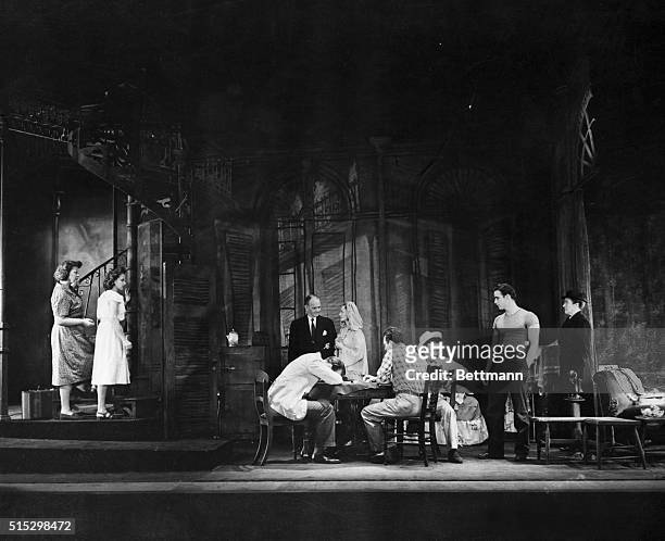 Actors perform a scene from the original production of A Streetcar Named Desire by Tennessee Williams.