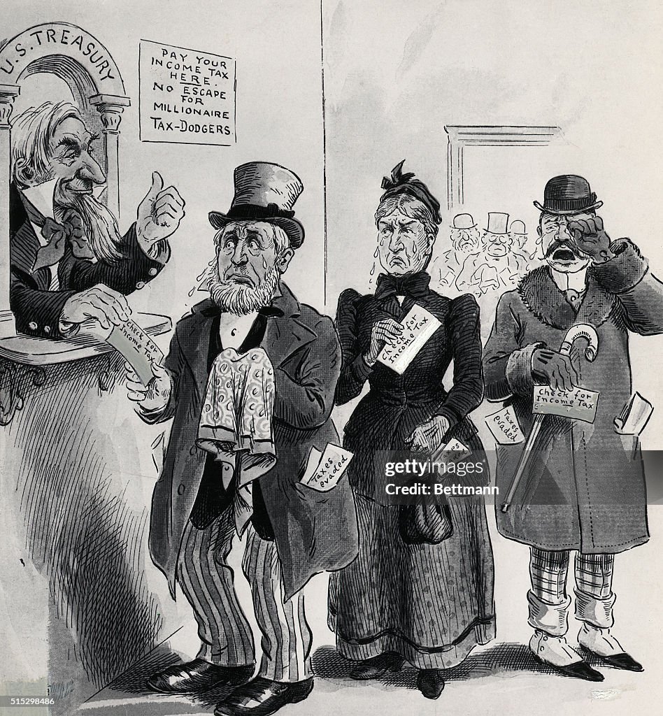 Satire, Uncle Sam Collects Income Tax