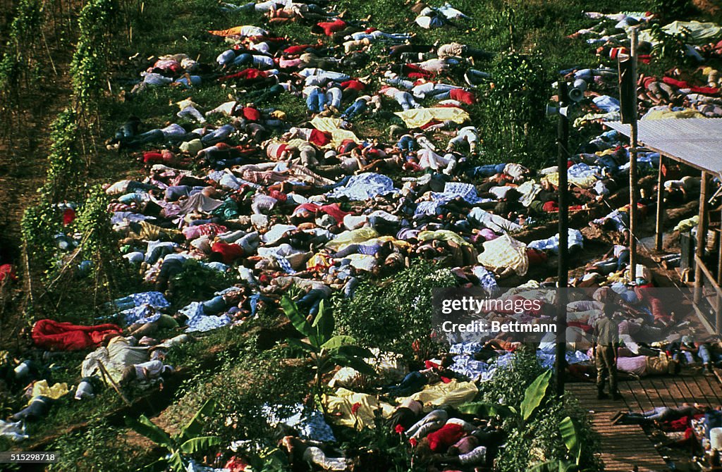 Corpses from the Jonestown Massacre of 1978
