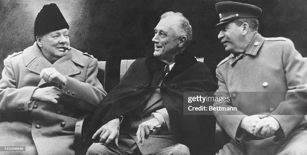 Churchill, Roosevelt, and Stalin at Yalta